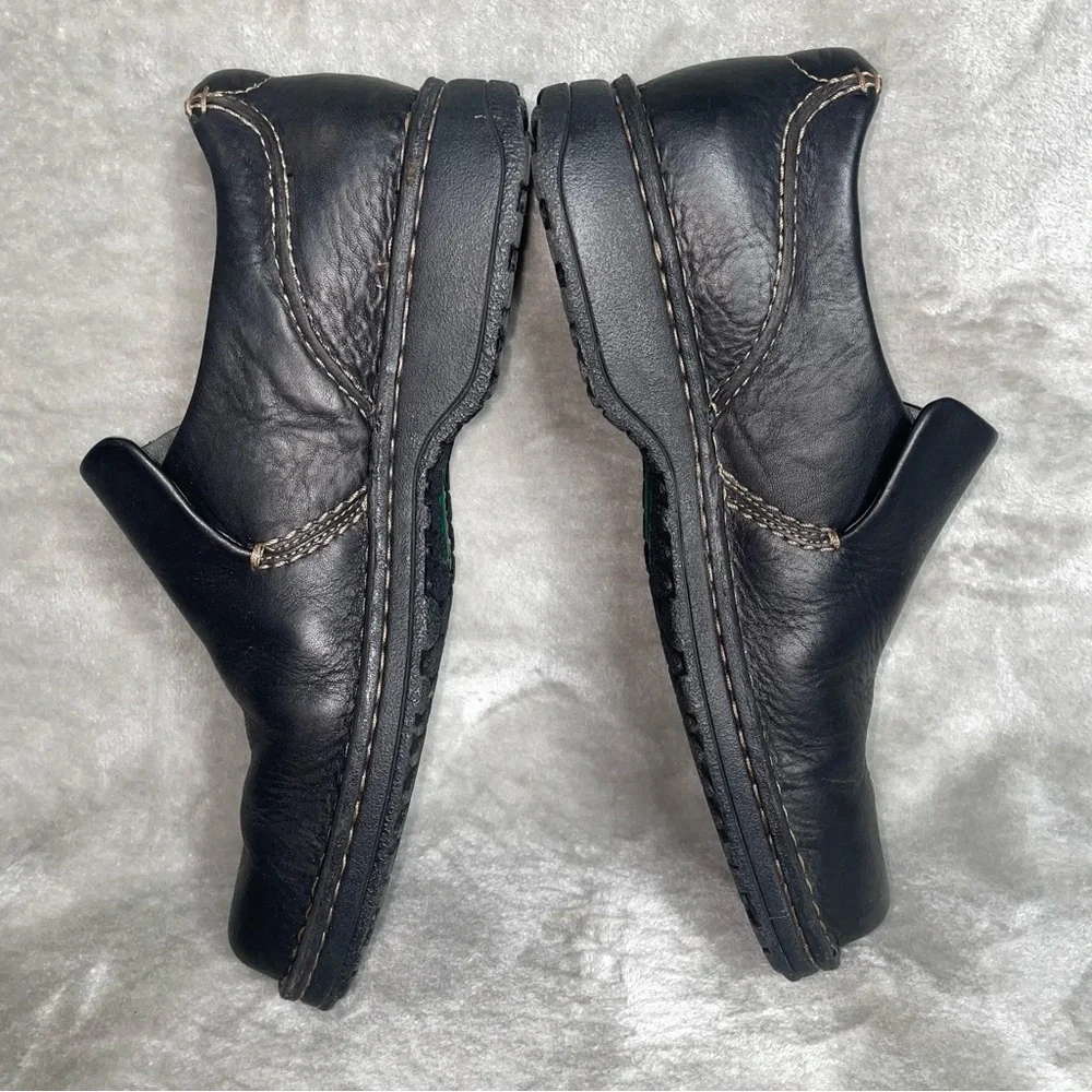 Clarks Active Air Black Leather Loafers Light Stitching Men's Size 12 Slip On